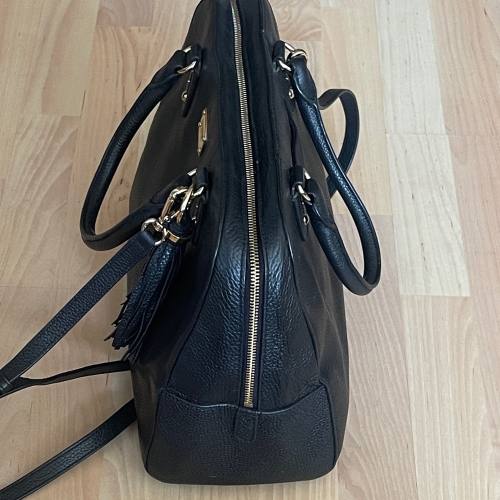 Michael Kors Black Satchel with Gold Accents - Picture 3 of 6